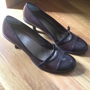 Bandolino chestnut brown maryjane heels 8